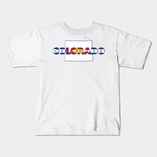 Colorado Colored State Letters Kids T-Shirt